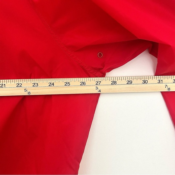 Red Snap Nylon Jacket Sporty Pullover Vintage Windbreaker Coat Primary Size XXL - Picture 13 of 16